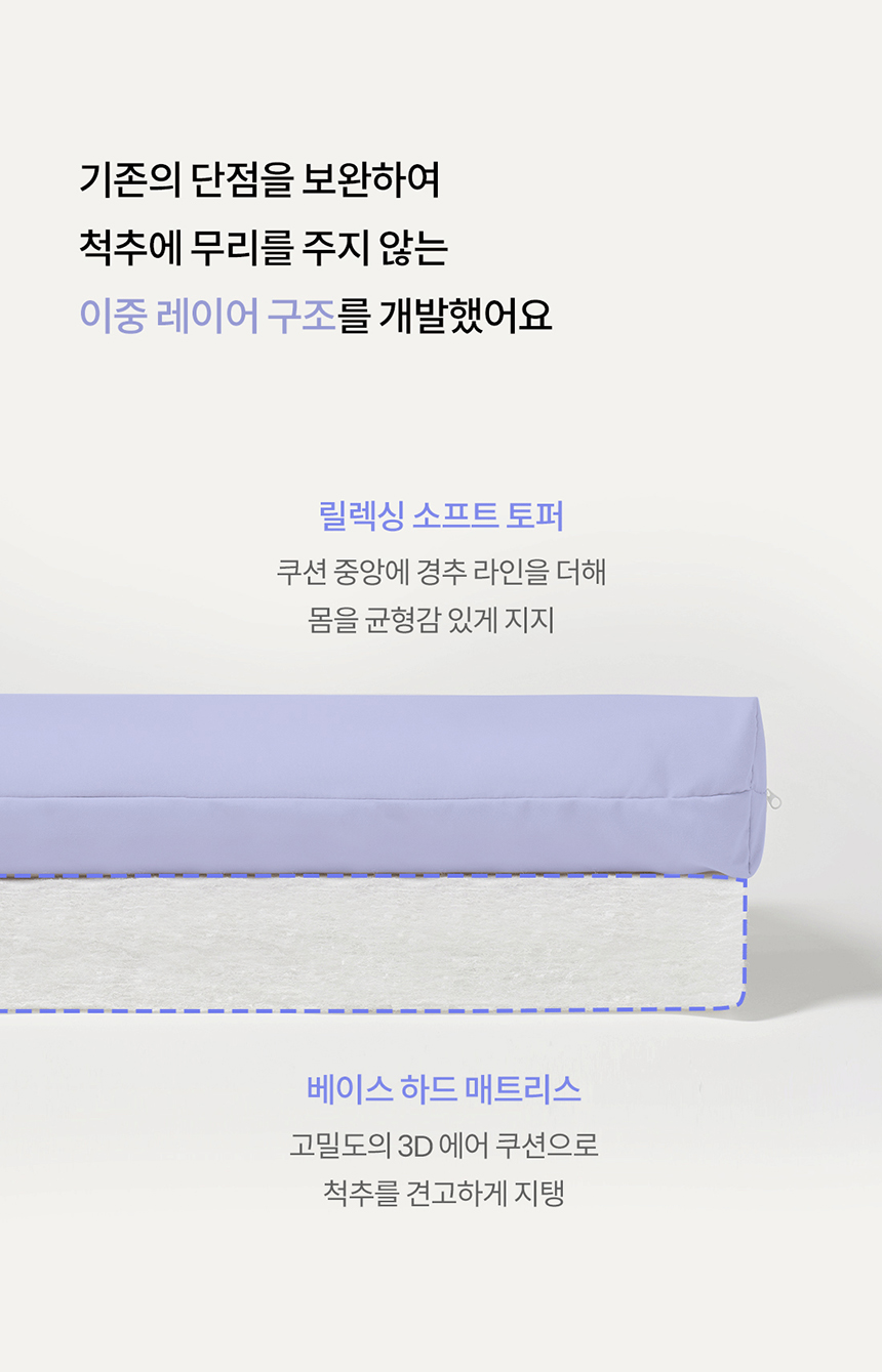 [무료배송] 리카리카 릴렉싱 더블 방석 크림/머스터드/그레이 M-L 6번째