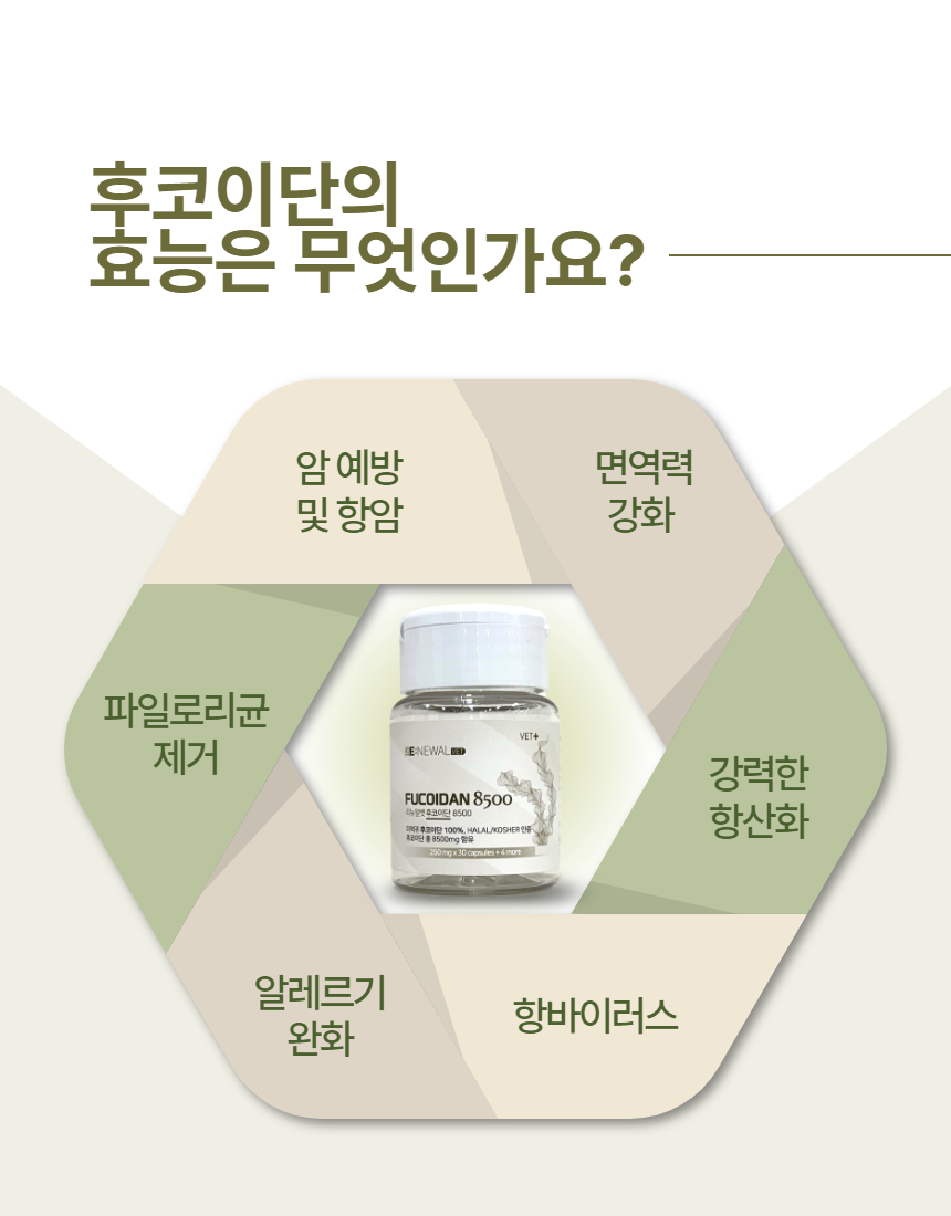 [무료배송] 리뉴얼벳 후코이단8500 캡슐형 34개입 7번째