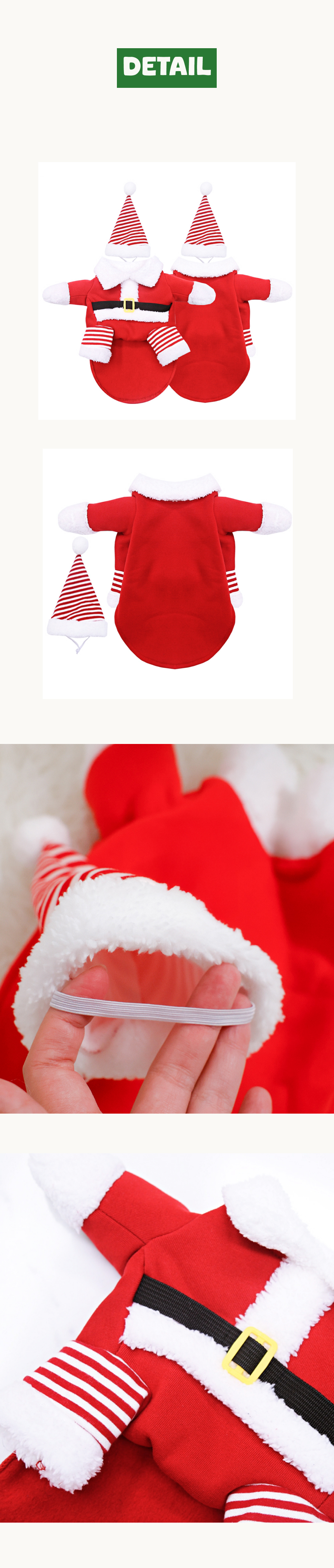 [NEW신상][무료배송] 큰강아지 크리스마스 산타 망토 코스튬 XS-7XL 6번째