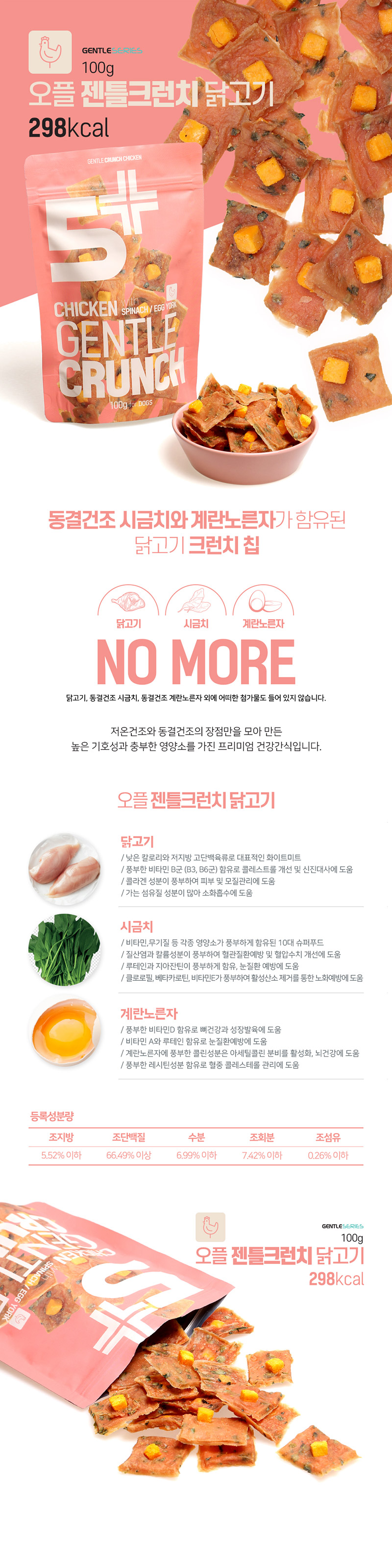 [NEW신상][무료배송] [3개] 오플 독 젠틀크런치 소고기 90g 7번째