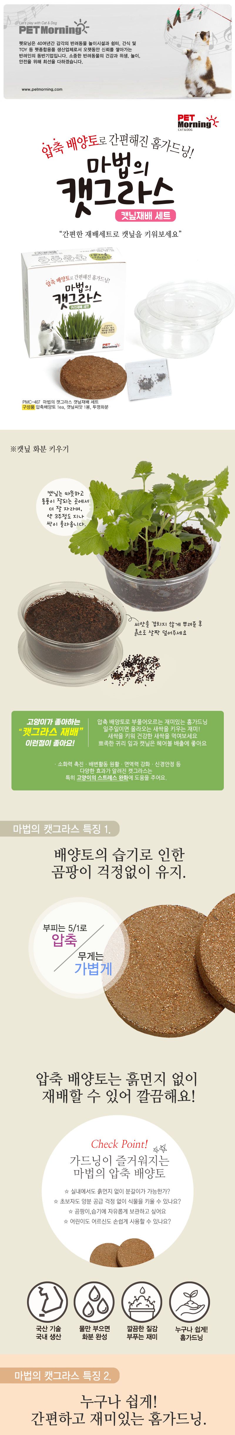 펫모닝 마법의 캣그라스 캣닢 재배세트 1번째