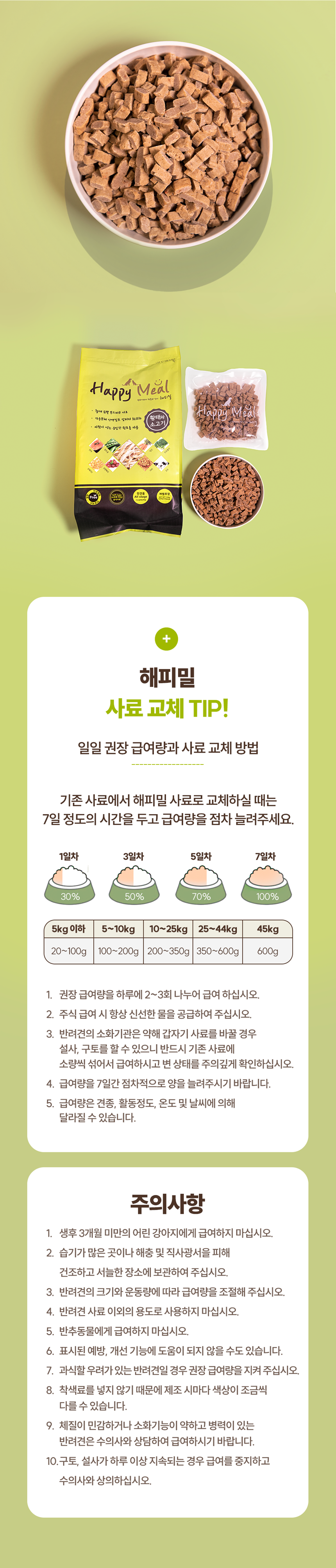 [사료샘플] [10개] 똑똑한끼 독 해피밀 황태와 소고기 40g 6번째