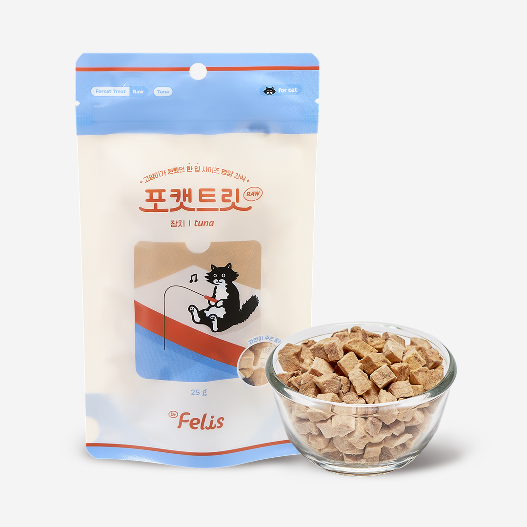 닥터펠리스 포캣트릿 Raw 참치 동결건조 간식 25g 1번