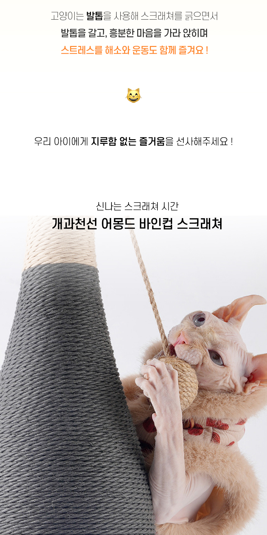 [NEW신상][무료배송] 개과천선 캣 어몽드 바인컵 스크래쳐 2번째