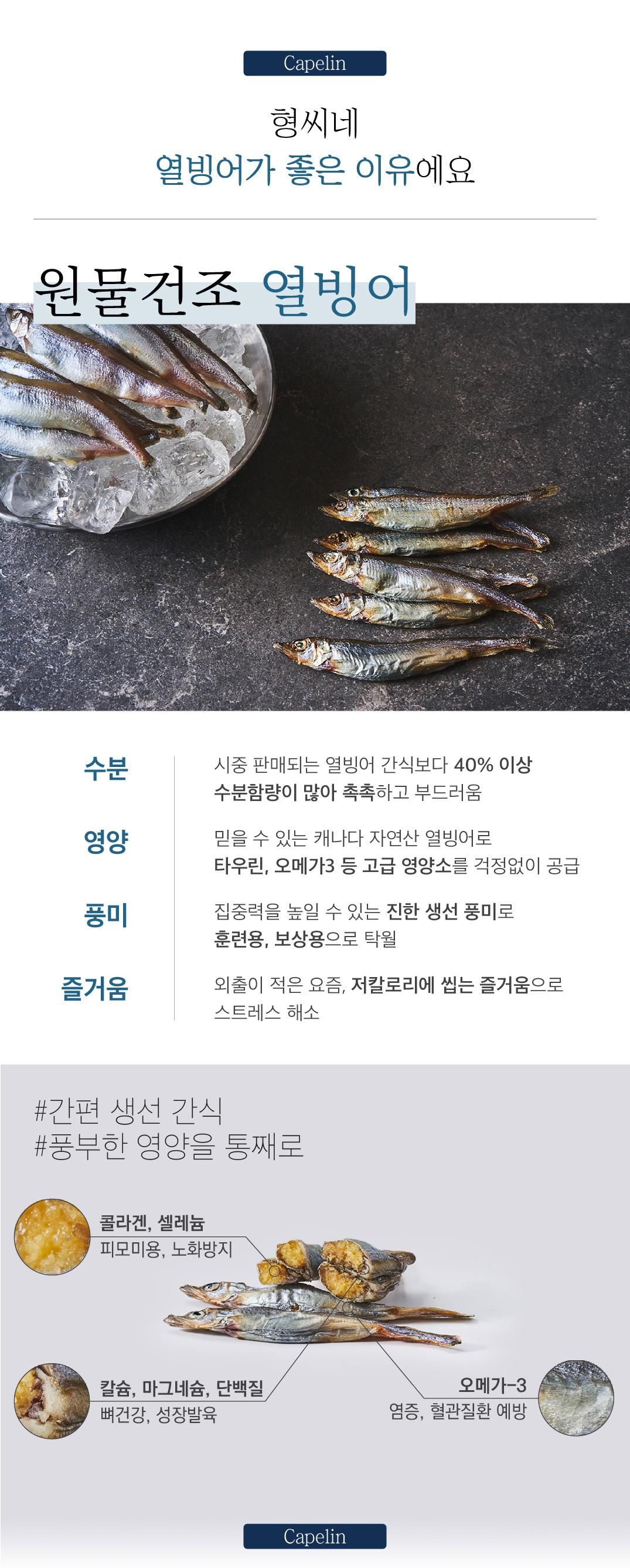 [무료배송] 동해형씨 원물건조 열빙어 70g 4번째