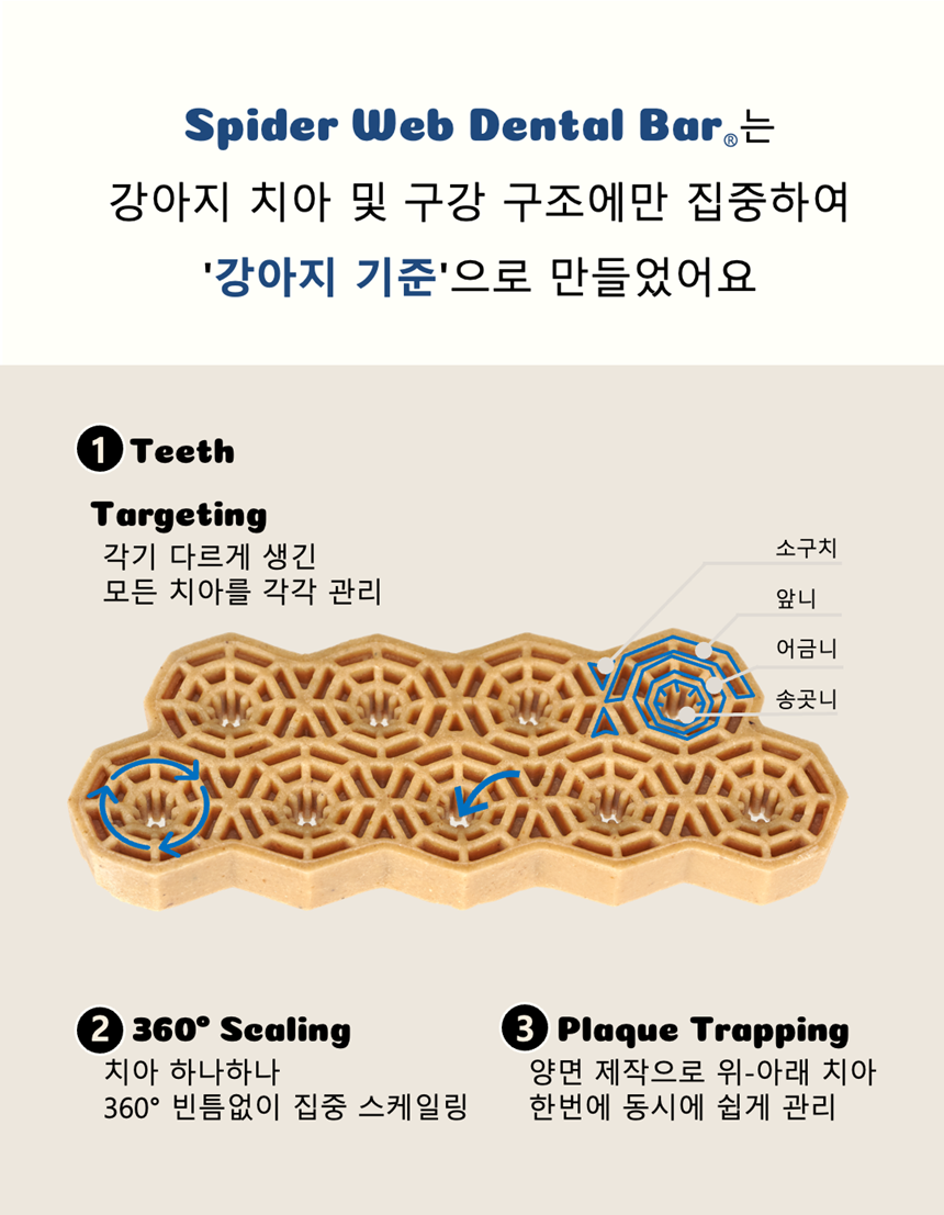 [NEW신상][무료배송] 네이처트레이스 독 스파이더웹 덴탈바 오리지널 20g*12ea 5번째