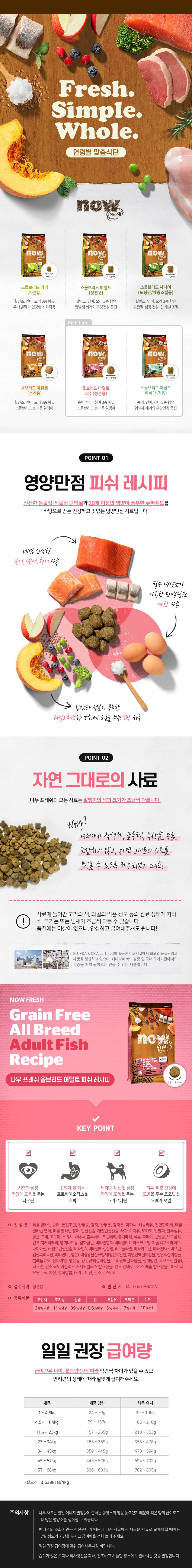 now 독 프레쉬 올브리드 어덜트 피쉬 레시피 9.9kg 2번째