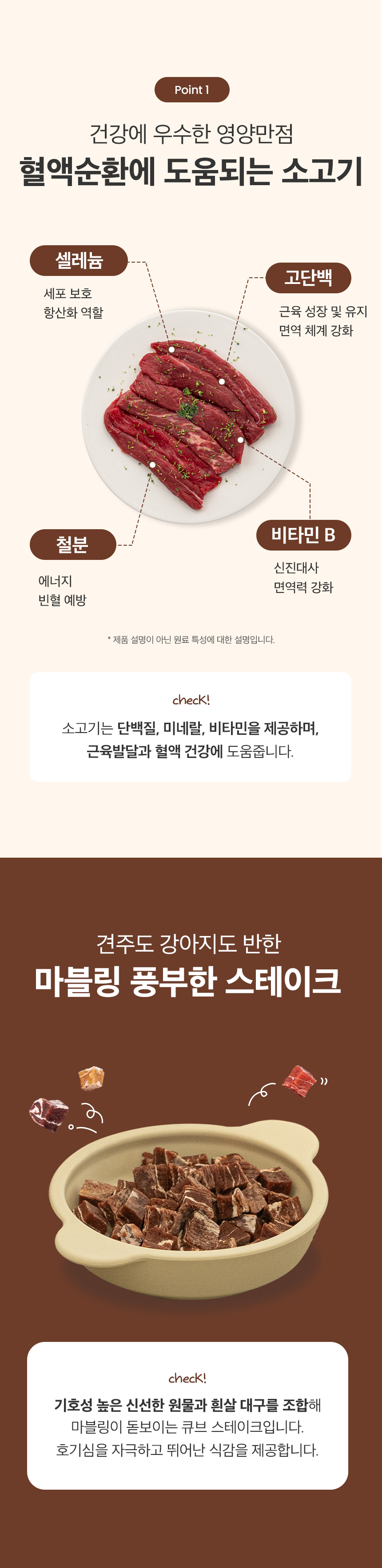 [NEW신상][무료배송] 예스몽 독 소고기 큐브 스테이크 300g 5번째