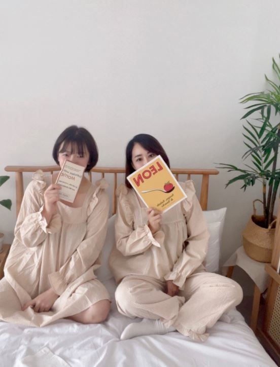 [무료배송] 찰리롤리 데일리 체크 잠옷 레이스 파자마 커플룩 베이지/민트/핑크 S-2XL 28번째