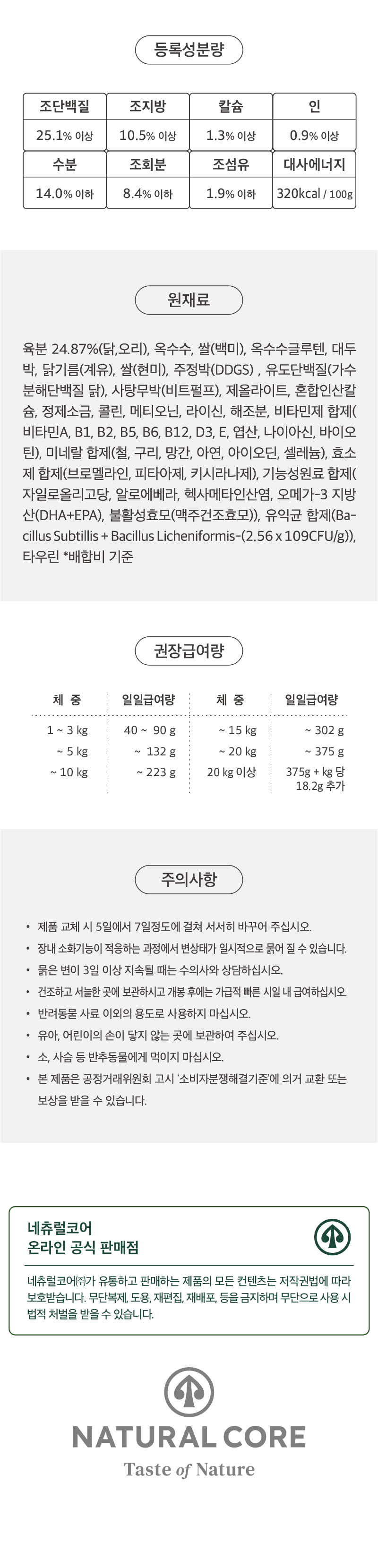 [NEW신상] [무료배송] 네츄럴코어 독 어드밴티지 덕&치킨 2kg 5번째