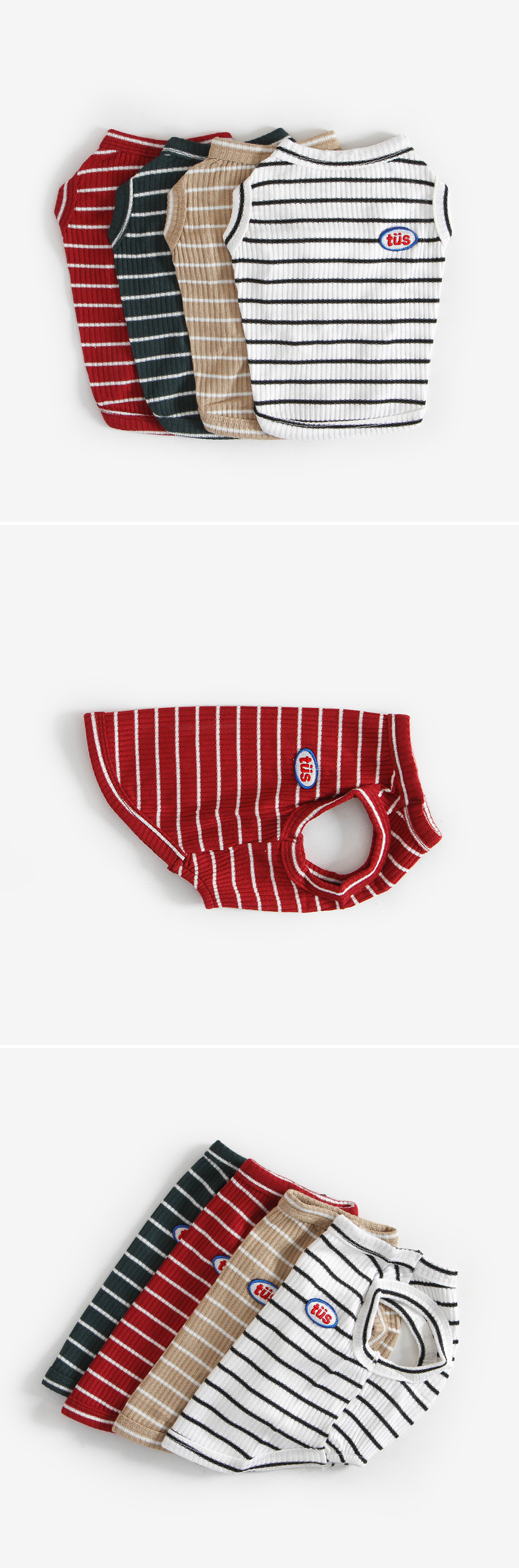 [무료배송] 투스투스 베이직 민소매 화이트/베이지/카키/버건디 S-2XL 6번째