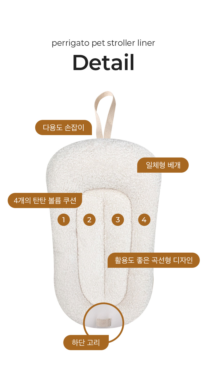[무료배송] 페리가토 양면 사계절 강아지개모차 라이너 뽀글이 7번째