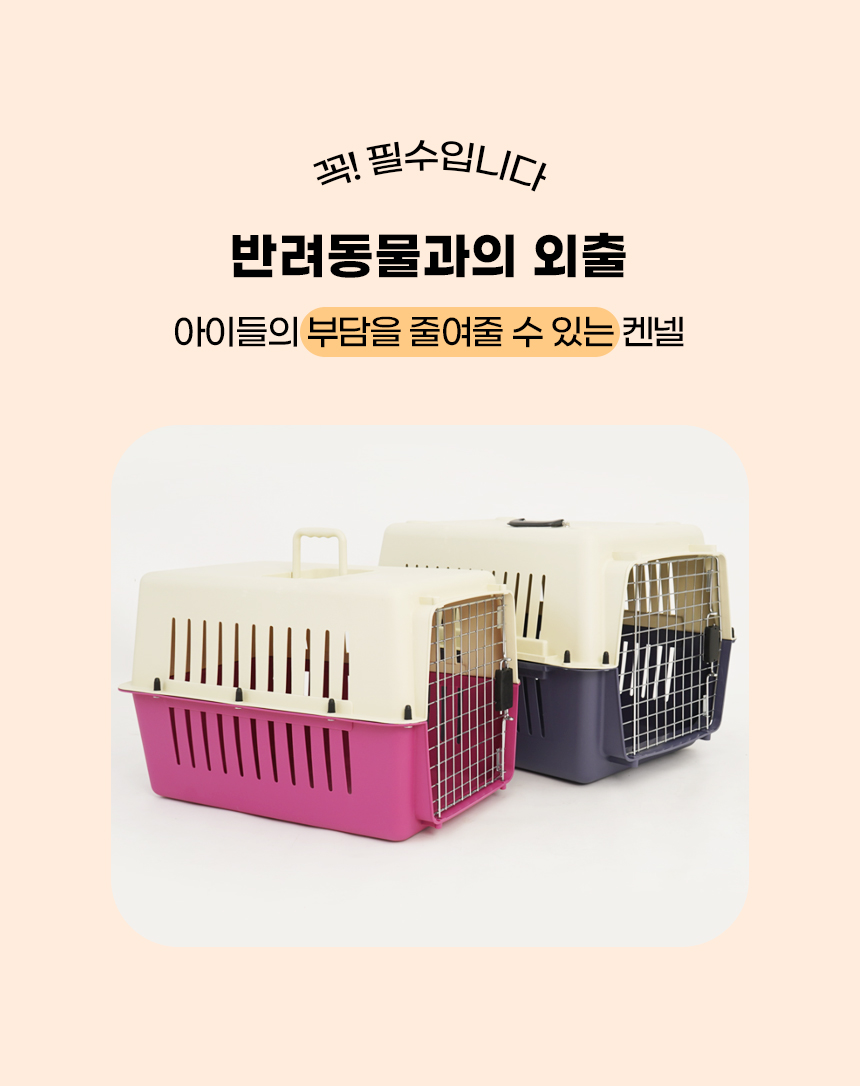 [NEW신상][무료배송] [색상랜덤] 개과천선 샌디 켄넬 이동장 (S/M/L/XL) 3번째
