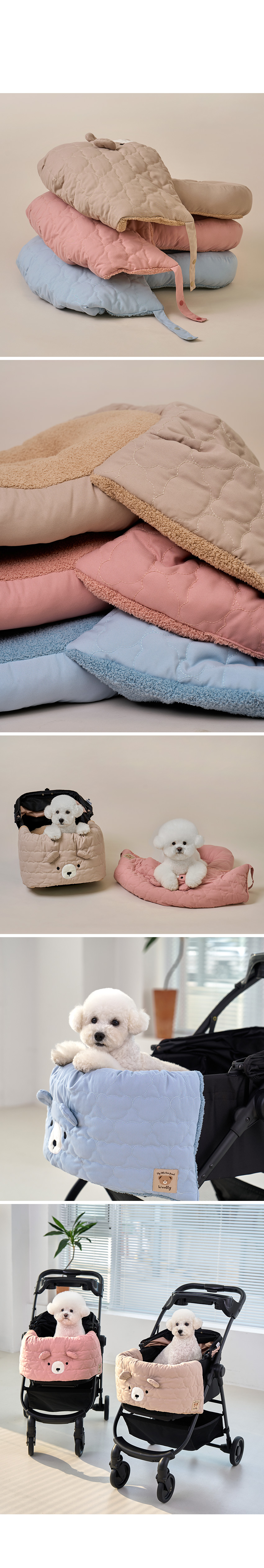 [NEW신상][무료배송] 울리 유모차 곰돌이 일체형 쿠션 9번째
