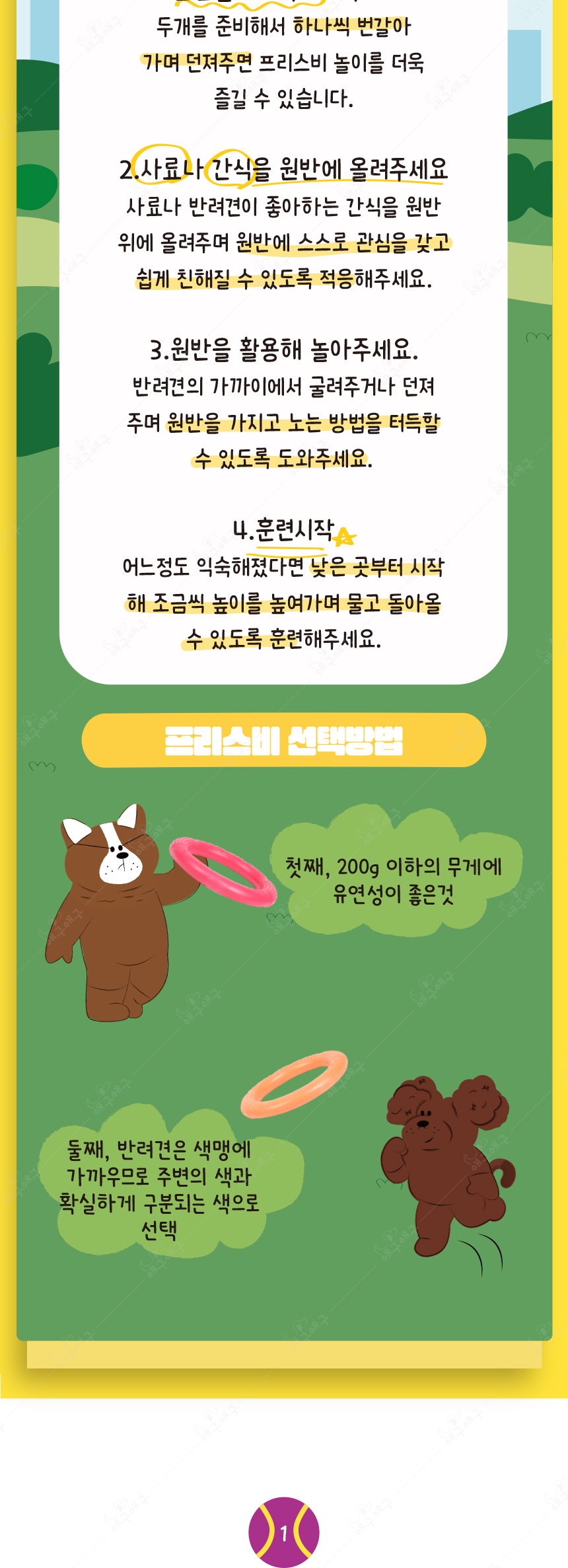 [무료배송] 애구애구 프리스비 링 그린/레드/오렌지 대형 7번째