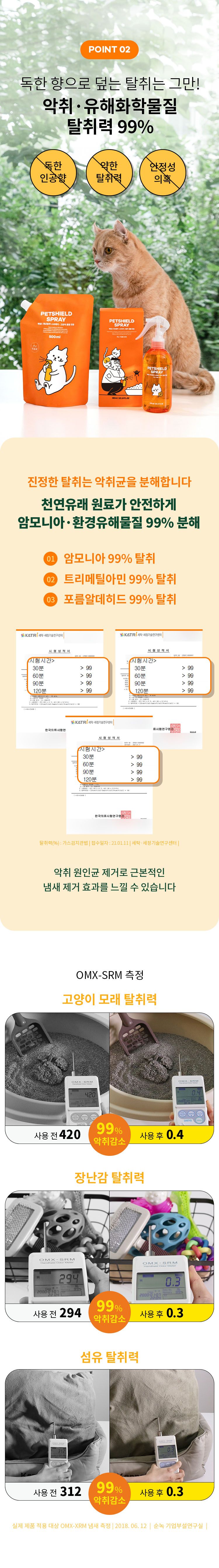 [무료배송] 펫쉴드 캣 향균탈취 스프레이 300ml 4번째
