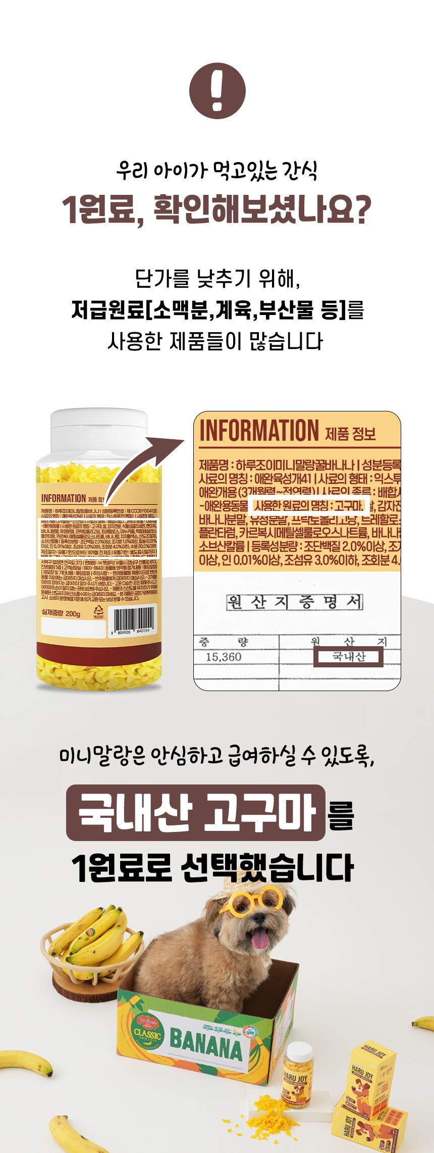 [체험단] 펫생각 독 하루조이 미니말랑 꿀바나나 200g 6번째