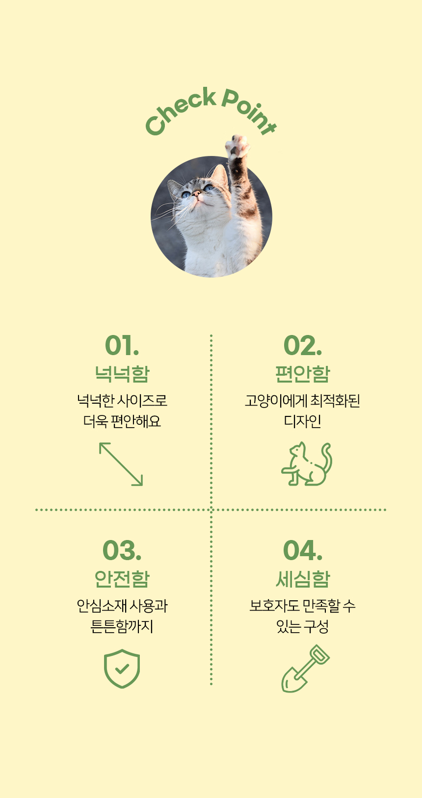 [NEW신상][무료배송] [모래삽포함] 개과천선 캣 바스켓 화장실 (그린/그레이/옐로우) 5번째
