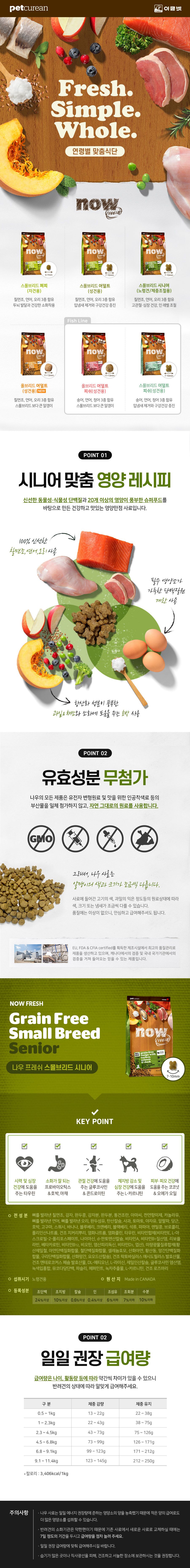 [NEW신상]now 독 프레쉬 그레인프리 스몰브리드 시니어 1.36kg 1번째