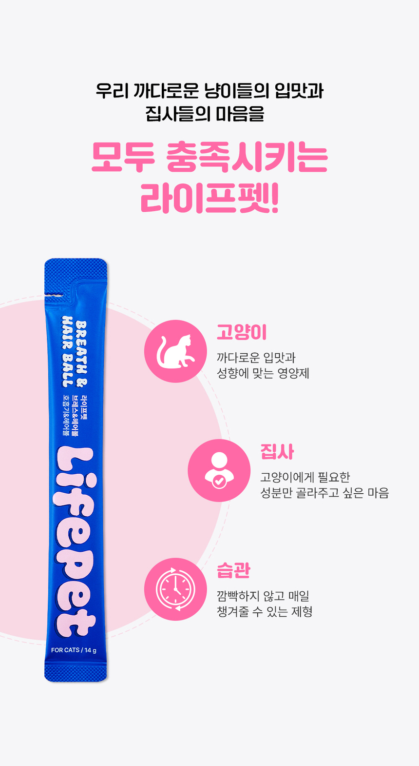 [무료배송] 라이프펫 고양이 호흡기&헤어볼 영양제 브레스&헤어볼 420g 16번째