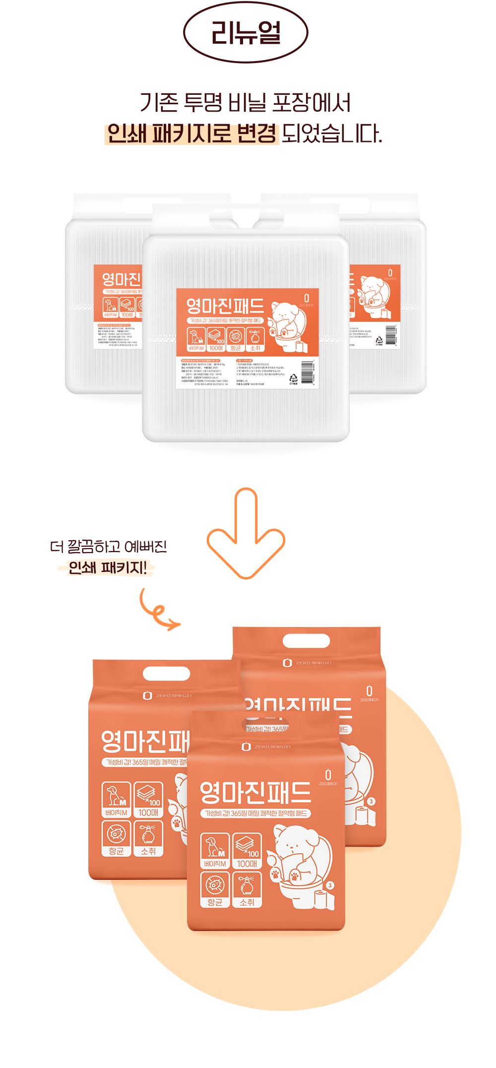 제로랩스 영마진 배변패드 베이직 M 100매입 12번째