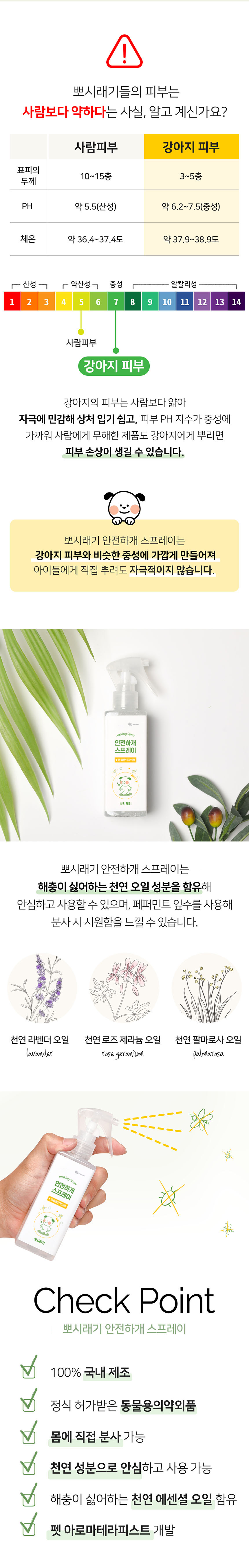 [무료배송] 뽀시래기 독 안전하개 산책용 스프레이 200ml 2번째