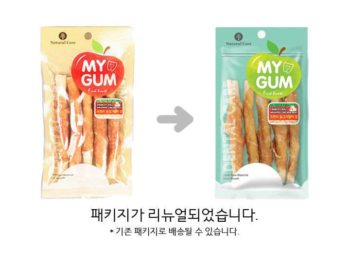 네츄럴코어 독 크런치 닭고기말이껌 5p 1번째