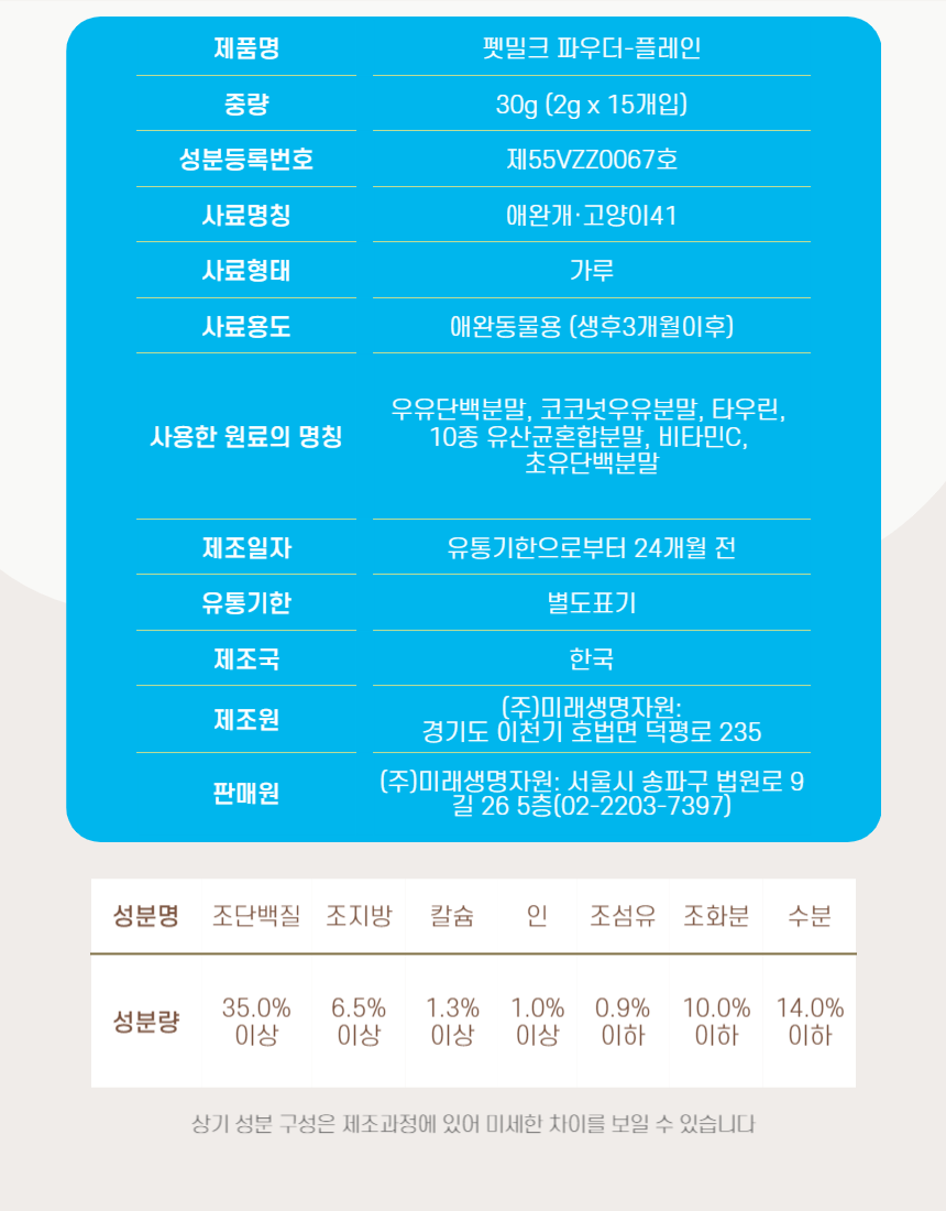 [무료배송] 옵티펫 99.9% 유당분해 펫밀크 15포/ 전용 보틀증정 22번째