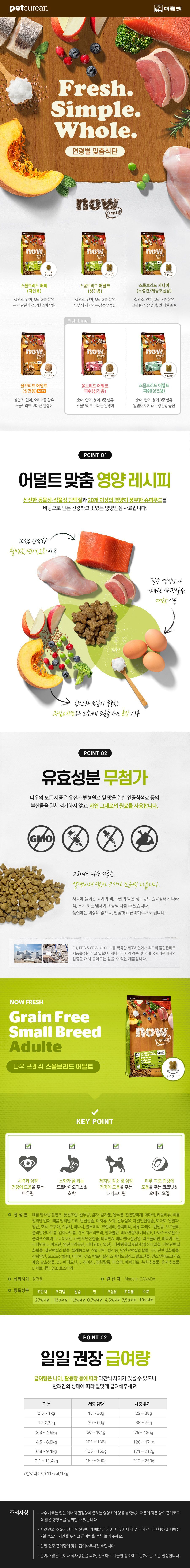 [웰컴딜] now 독 프레쉬 그레인프리 스몰브리드 어덜트 5.4kg 1번째 상세 이미지