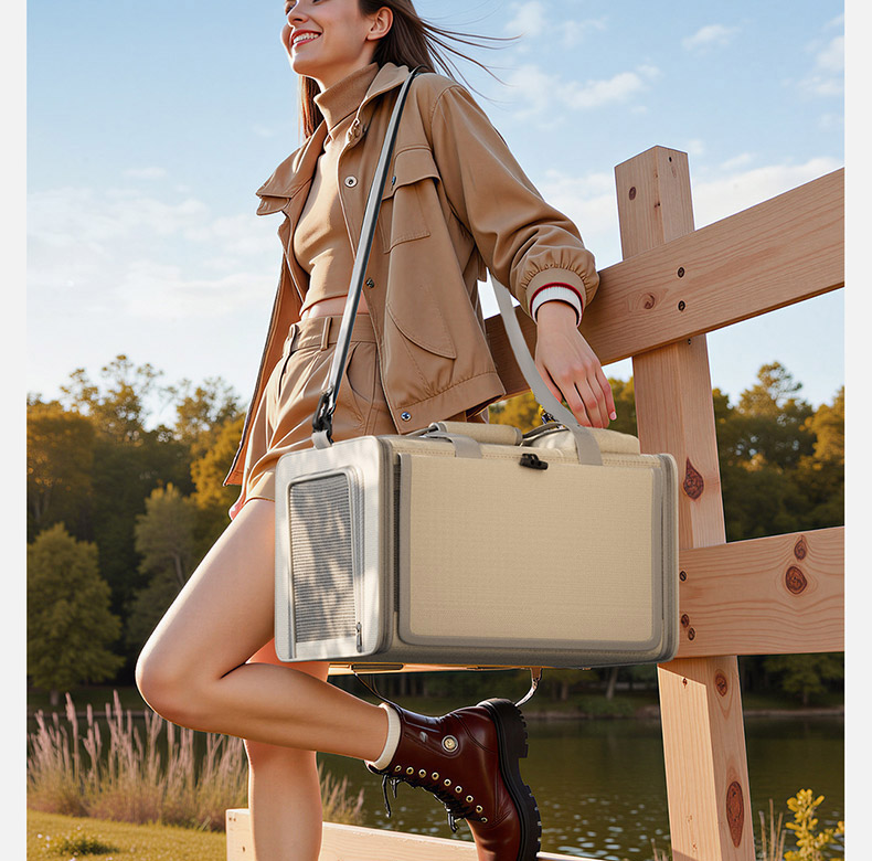 [NEW신상][무료배송] 펫볼루션 대용량 접이식 외출 휴대용 보온 겨울 이동장 9번째