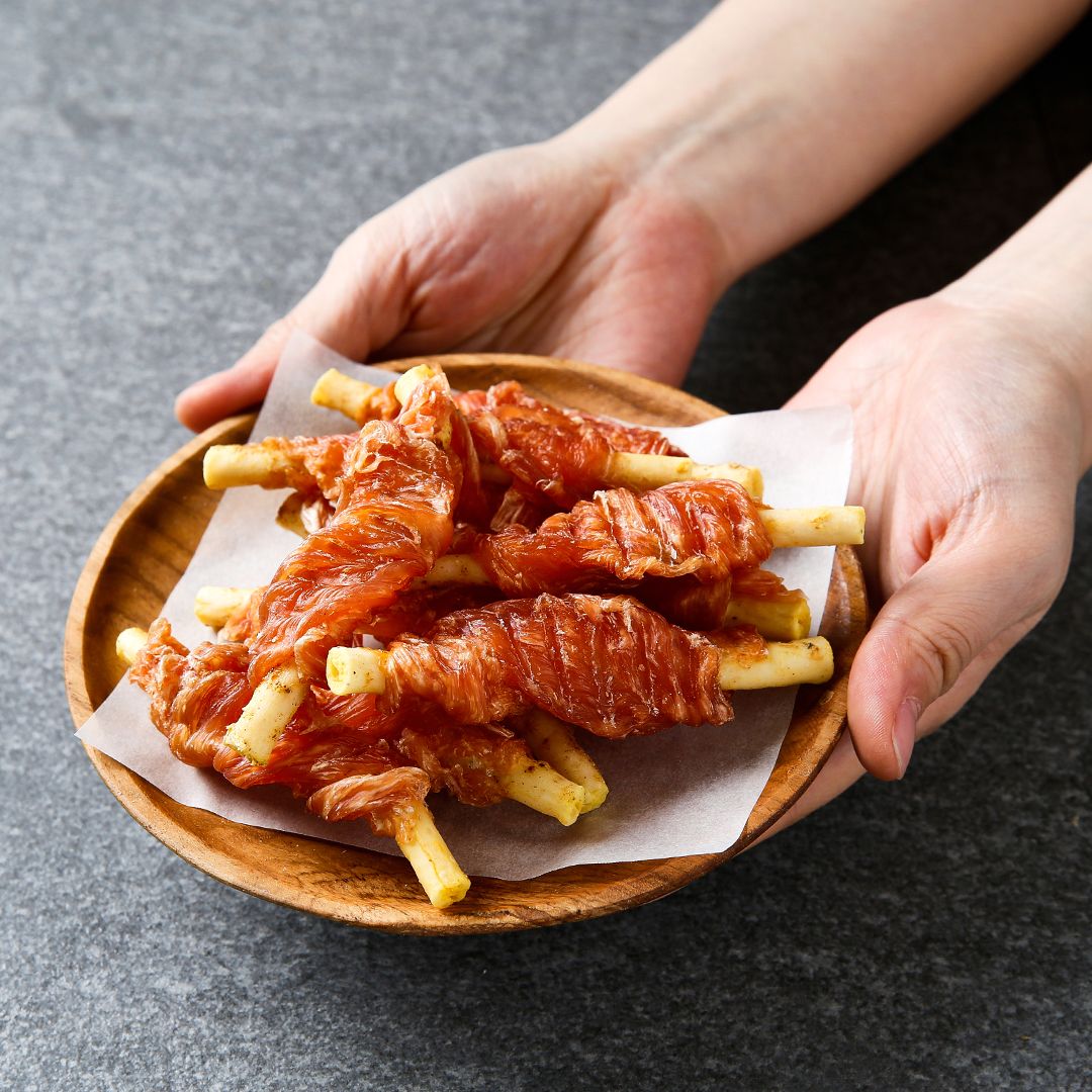 [꽉찬펫프]호랑이 독 콜라겐 치킨롤 닭가슴살&황태 180g 2번