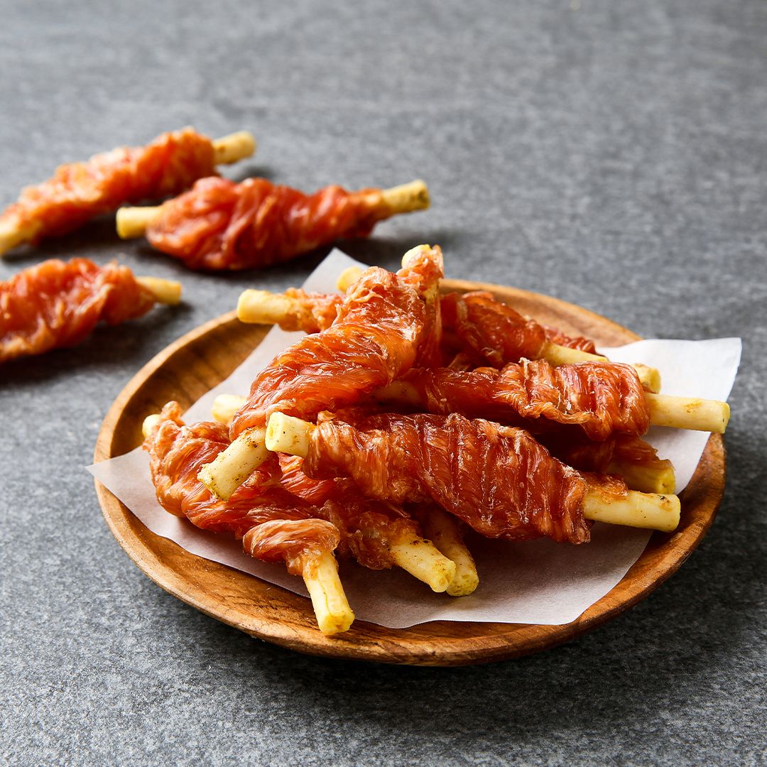 [꽉찬펫프]호랑이 독 콜라겐 치킨롤 닭가슴살&황태 180g 4번