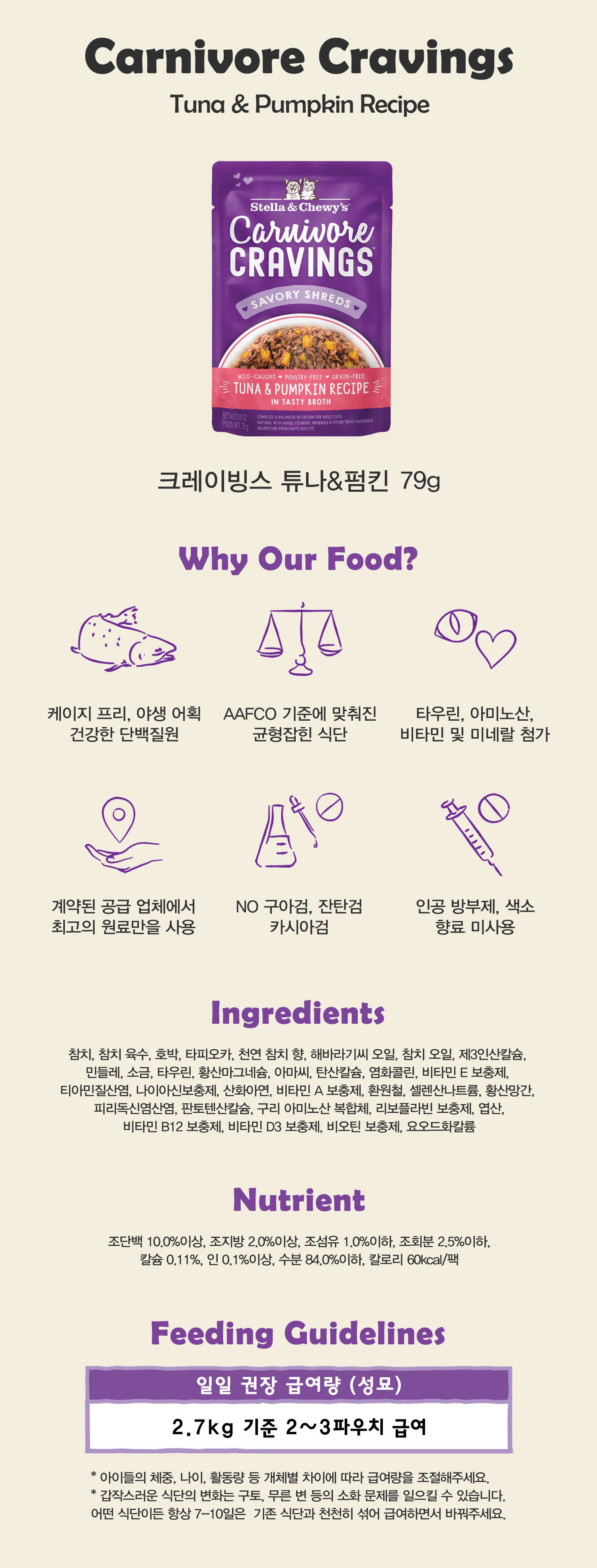 스텔라앤츄이스 캣 크레이빙스 튜나&펌킨 79g 2번째