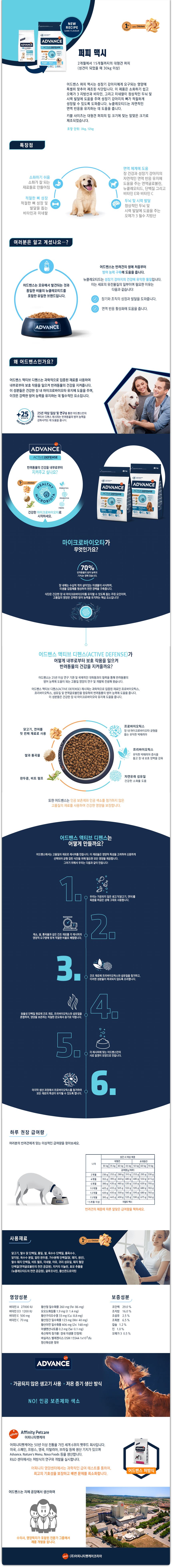 [무료배송] 어드밴스 독 퍼피 맥시 12kg 1번째