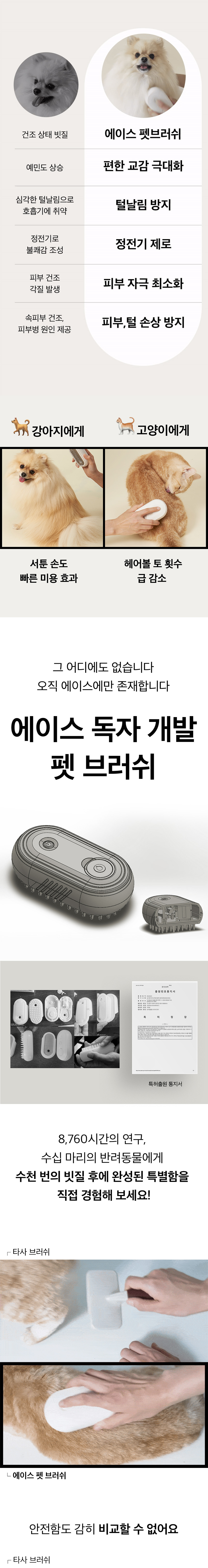 [NEW신상][무료배송] 에이스 미스트 펫 브러쉬 (2타입 브러쉬 포함) 6번째
