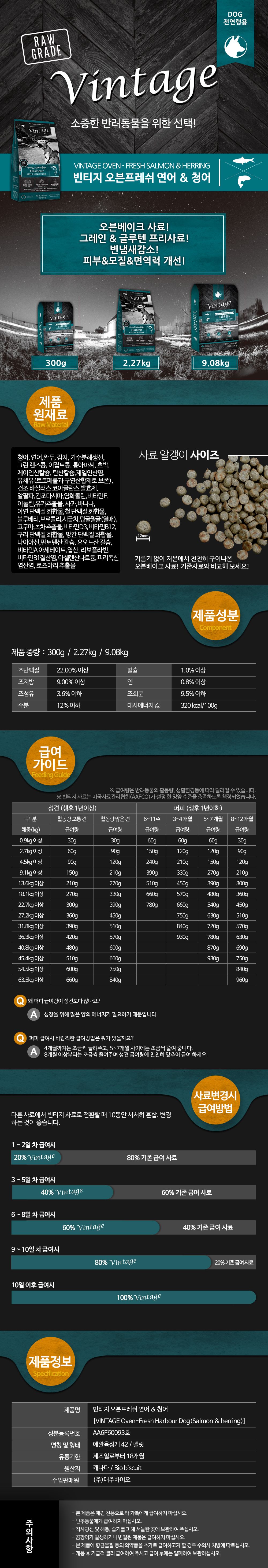빈티지 독 오븐프레쉬 연어&청어 1kg 2번째