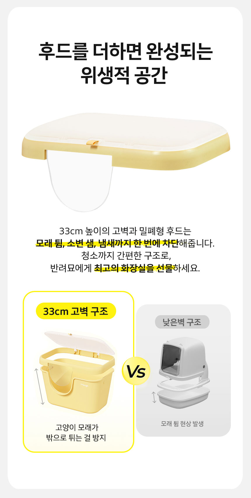 [신상특가] [무료배송] 망고 고양이 화장실 배변통 MF-921 전용 후드 7번째