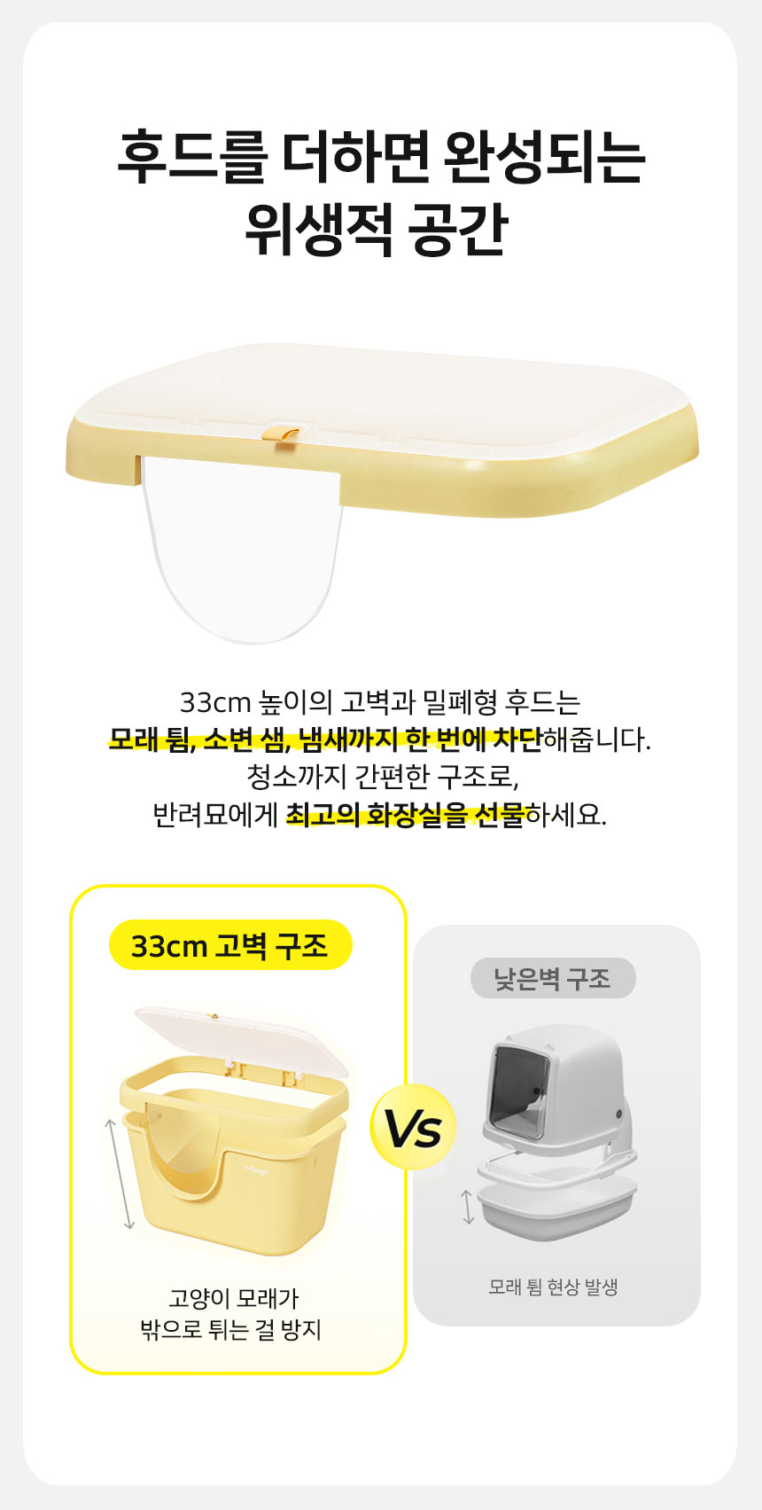 [NEW신상][무료배송] 망고 고양이 화장실 배변통 MF-921 전용 후드 6번째