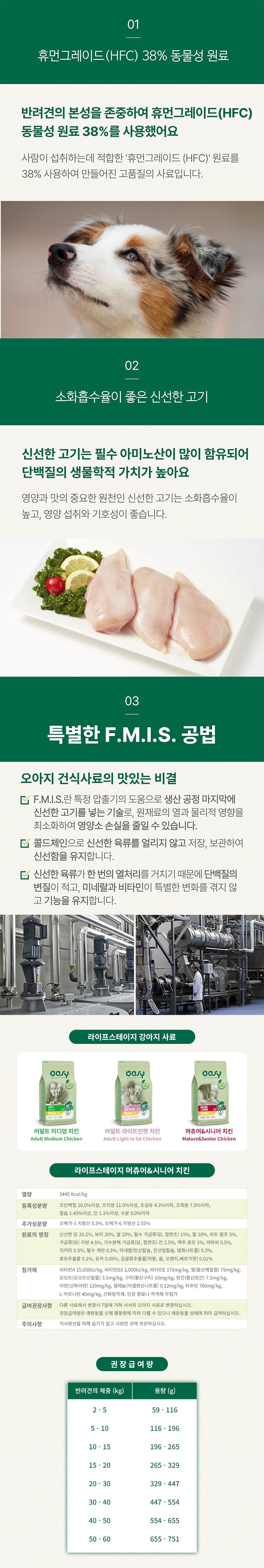 [NEW신상][무료배송] 오아지 독 라이프스테이지 머츄어&시니어 치킨 3kg 4번째