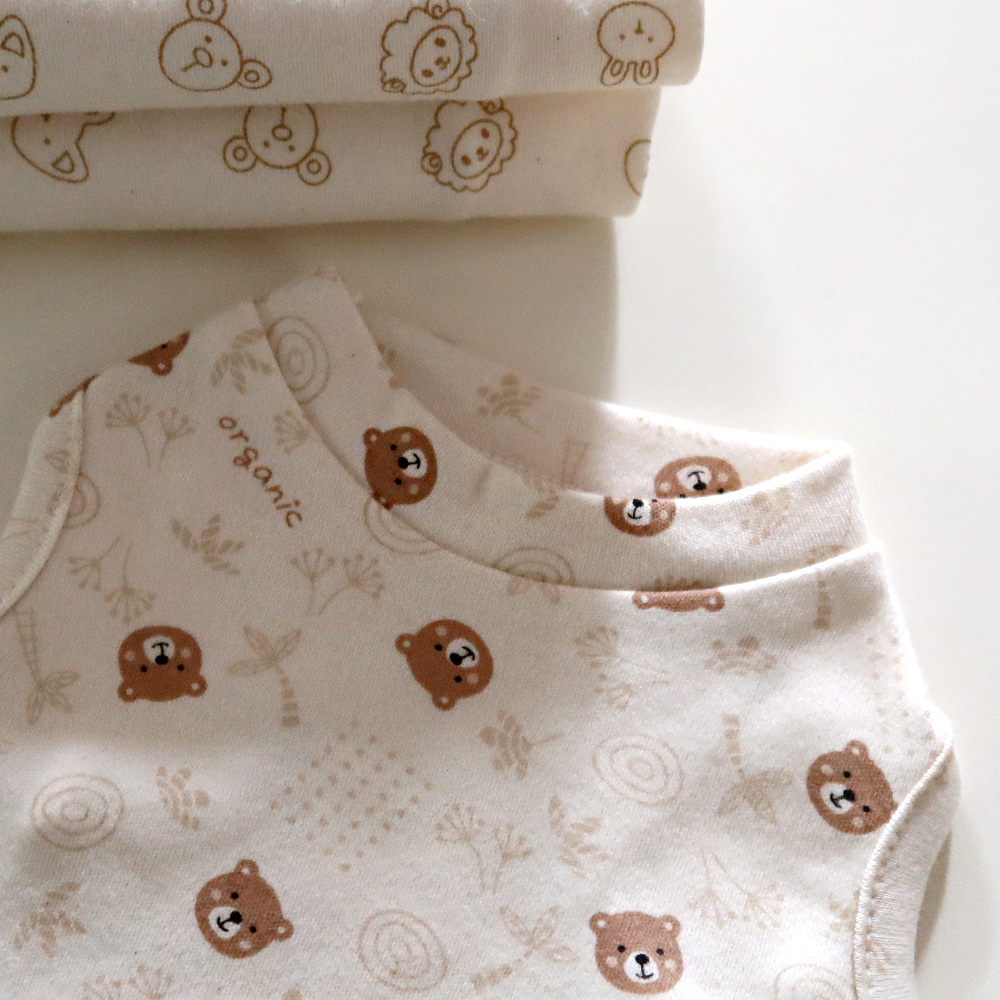 [무료배송] 허니독 오가닉곰 민소매 아이보리 S-XL 5번째