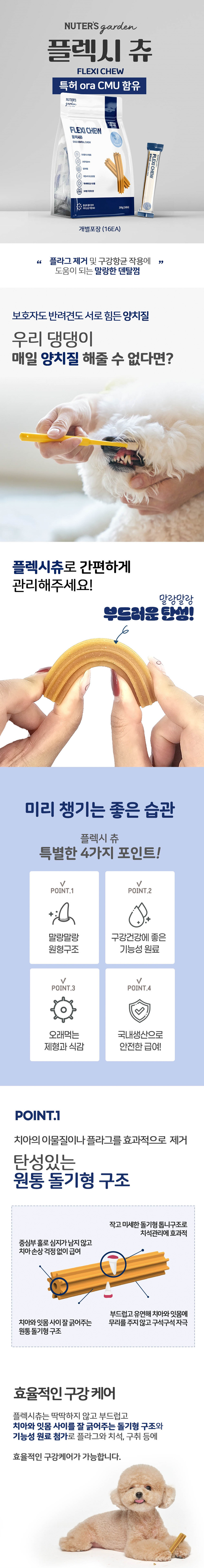 [무료배송] 누터스가든 독 플렉시츄 덴탈껌 200g 1번째