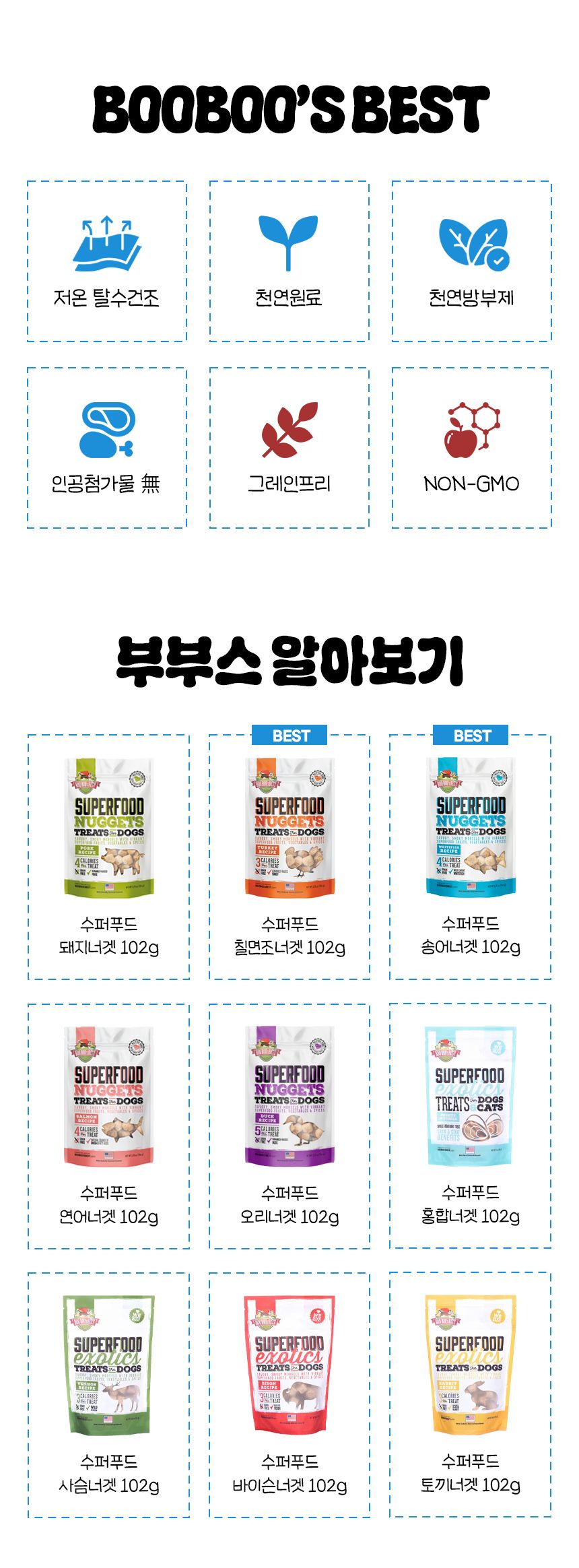 부부스베스트 독 수퍼푸드 송어 너겟 102g 2번째