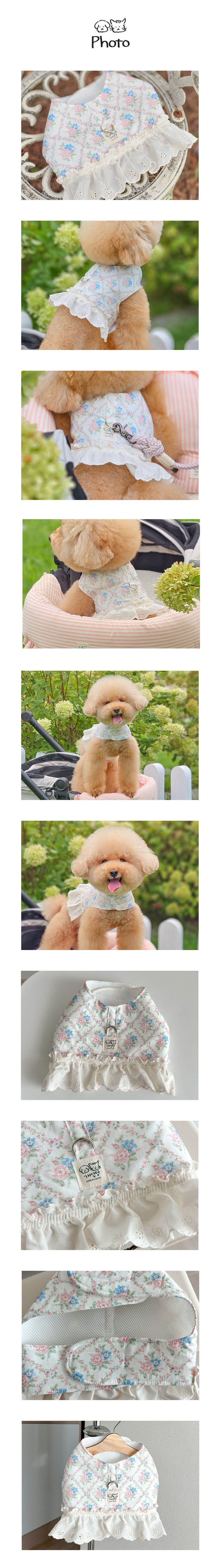 [무료배송] 개달당 오뜨꾸뛰르 벨크로 하네스 가슴줄 XS/S/M/L 3번째