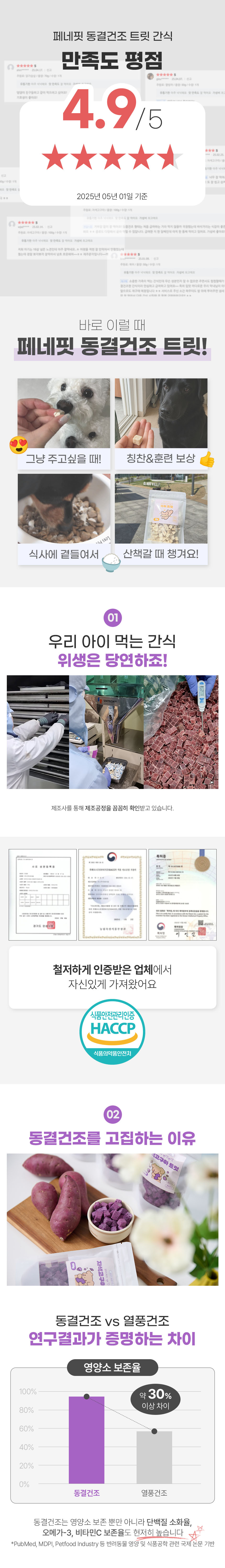 [브랜드전][2+1][무료배송] 페네핏 독 뽀각뽀각 자색고구마 트릿 (100g / 300g) 5번째