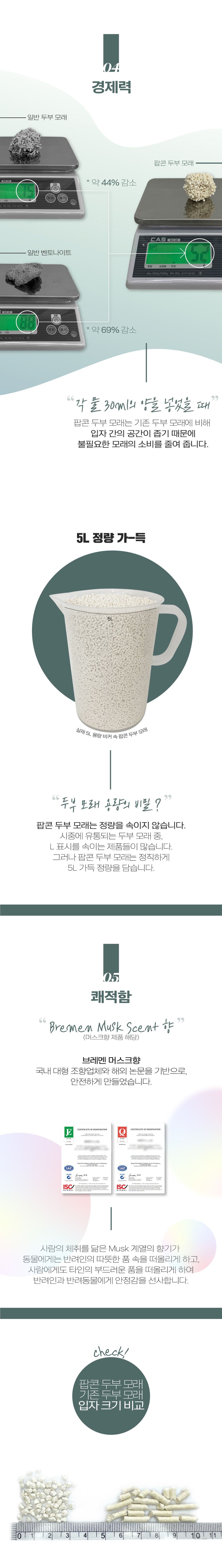 [무료배송] [2개] 브레멘 팝콘 두부모래 오리지널 5L 4번째