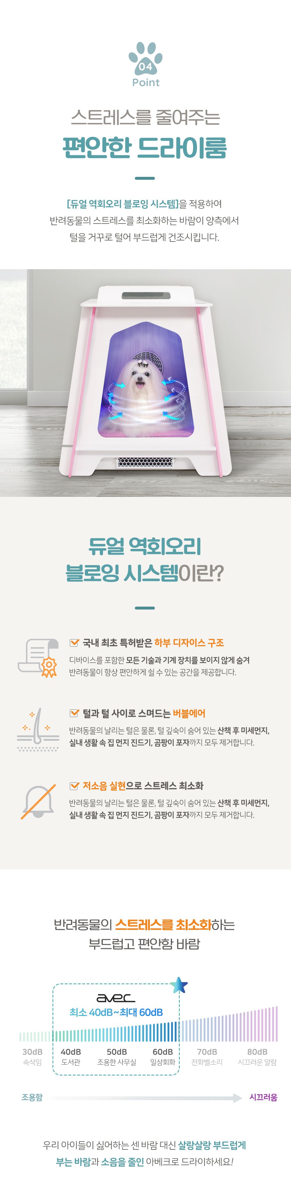 [무료배송] 아베크 펫 헬스 케어러 모던 화이트 7번째