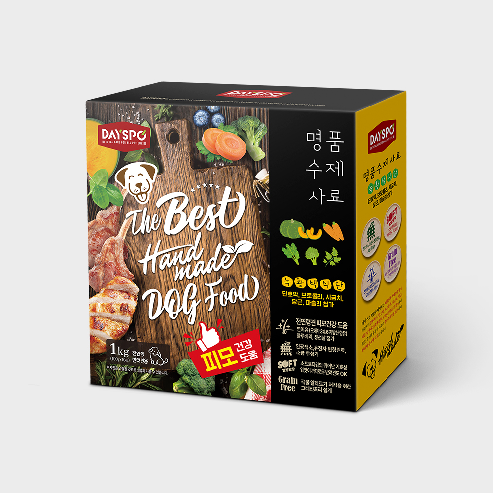 데이스포 독 명품수제사료 녹황색식단 제품