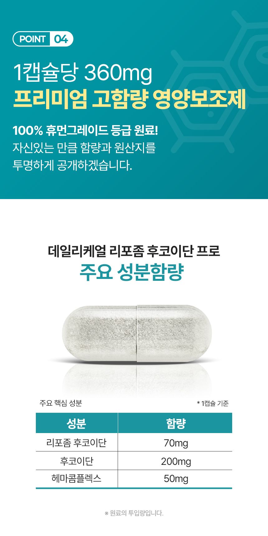 [신상할인전]펫생각 데일리케얼 후코이단 PRO 영양제 30캡슐 1번째