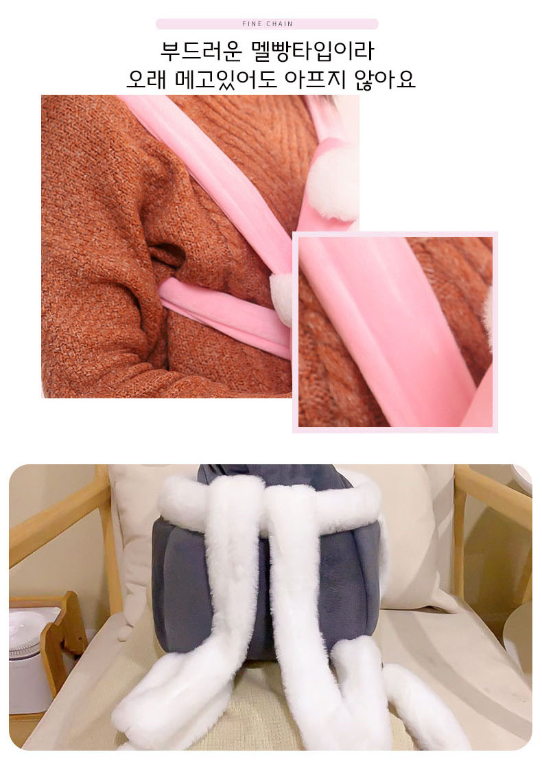 [무료배송] 예보들 아기띠 앞가방 슬링백 핑크/그레이 M/L 6번째