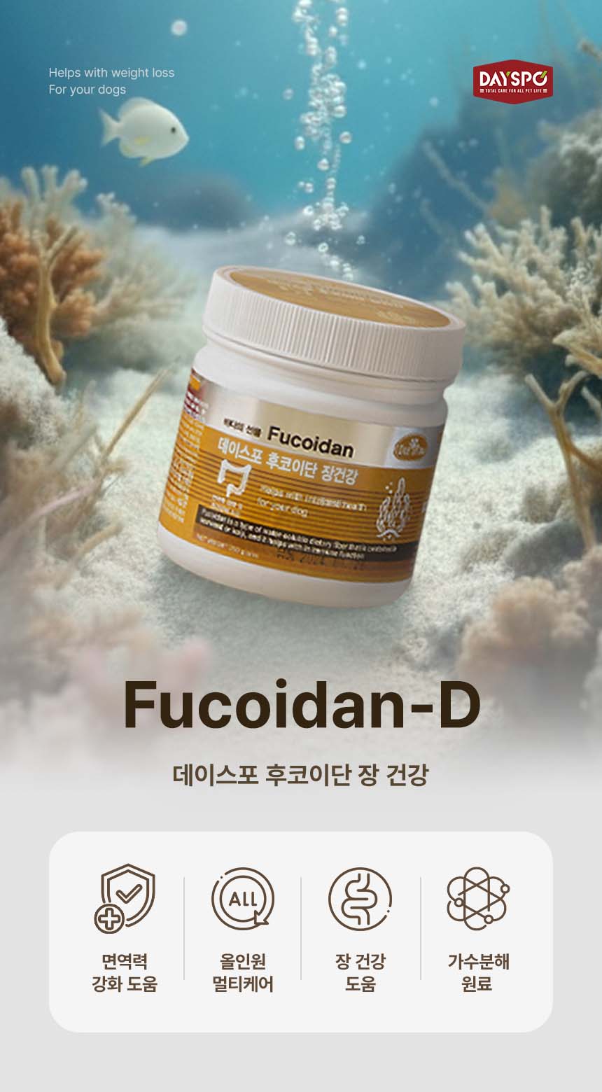 [무료배송] 데이스포 후코이단 장영양제 250g 5번째